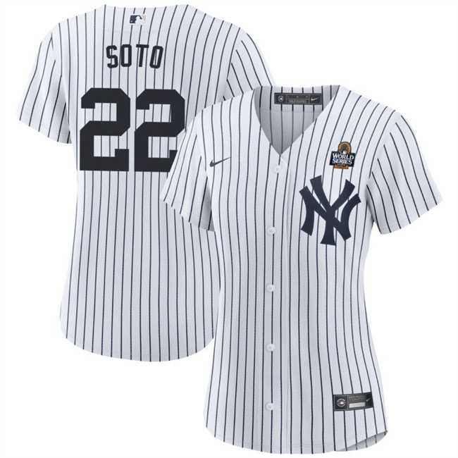 Women's New York Yankees #22 Juan Soto White 2024 World Series With Name Cool Base Stitched Jersey Dzhi,We sell and wholesale Women's New York Yankees #22 Juan Soto White 2024 World Series With Name Cool Base Stitched Jersey Dzhi on line form chian!